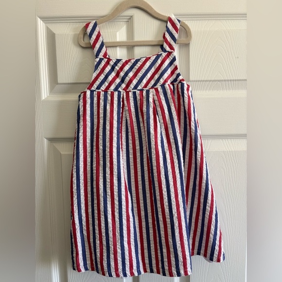 Tommy Bahama Girls Striped Red White and Blue Dress. Fully Lined - Picture 2 of 4